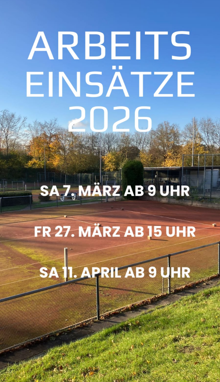 Wir machen die Plätze fit: Tennisabteilung bittet zum Arbeitseinsatz