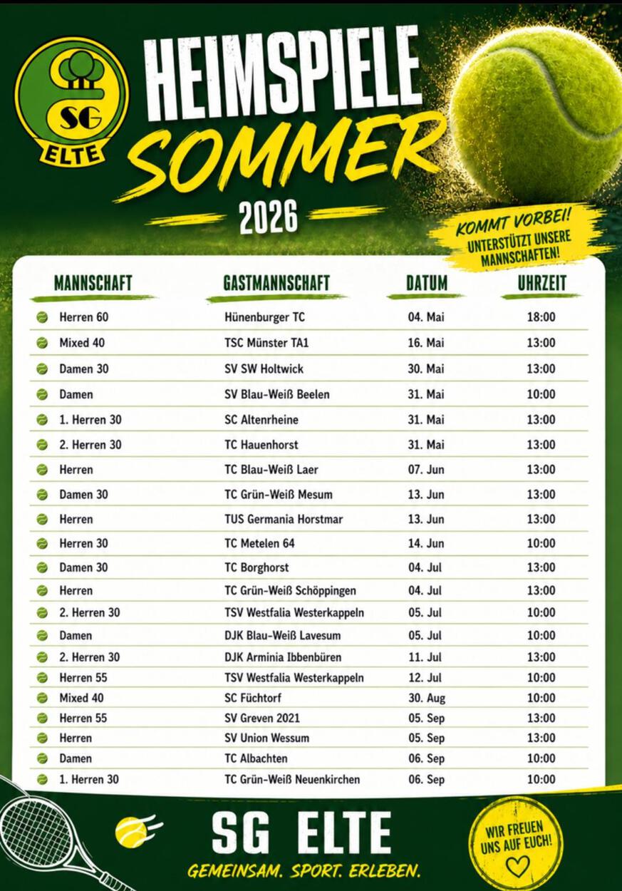 Immer viel los auf der Tennisanlage-wir freuen uns auf euch!