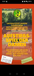 Aufstiegsspiel der Damen - kommt vorbei!