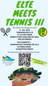 Elte meets Tennis, Neuauflage am 22.04. steht!