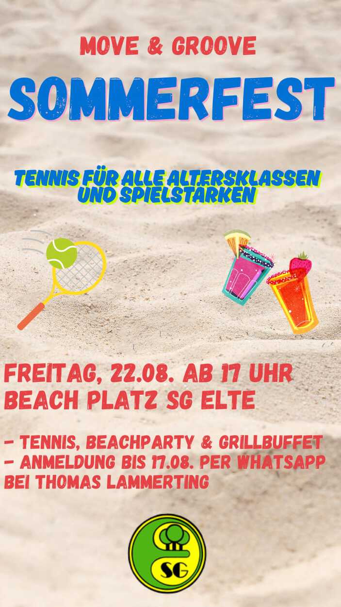 Move & Groove - Sommerfest der Tennisabteilung zum Abschluss der Ferienzeit